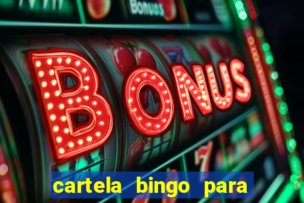 cartela bingo para cha de cozinha imprimir gratis